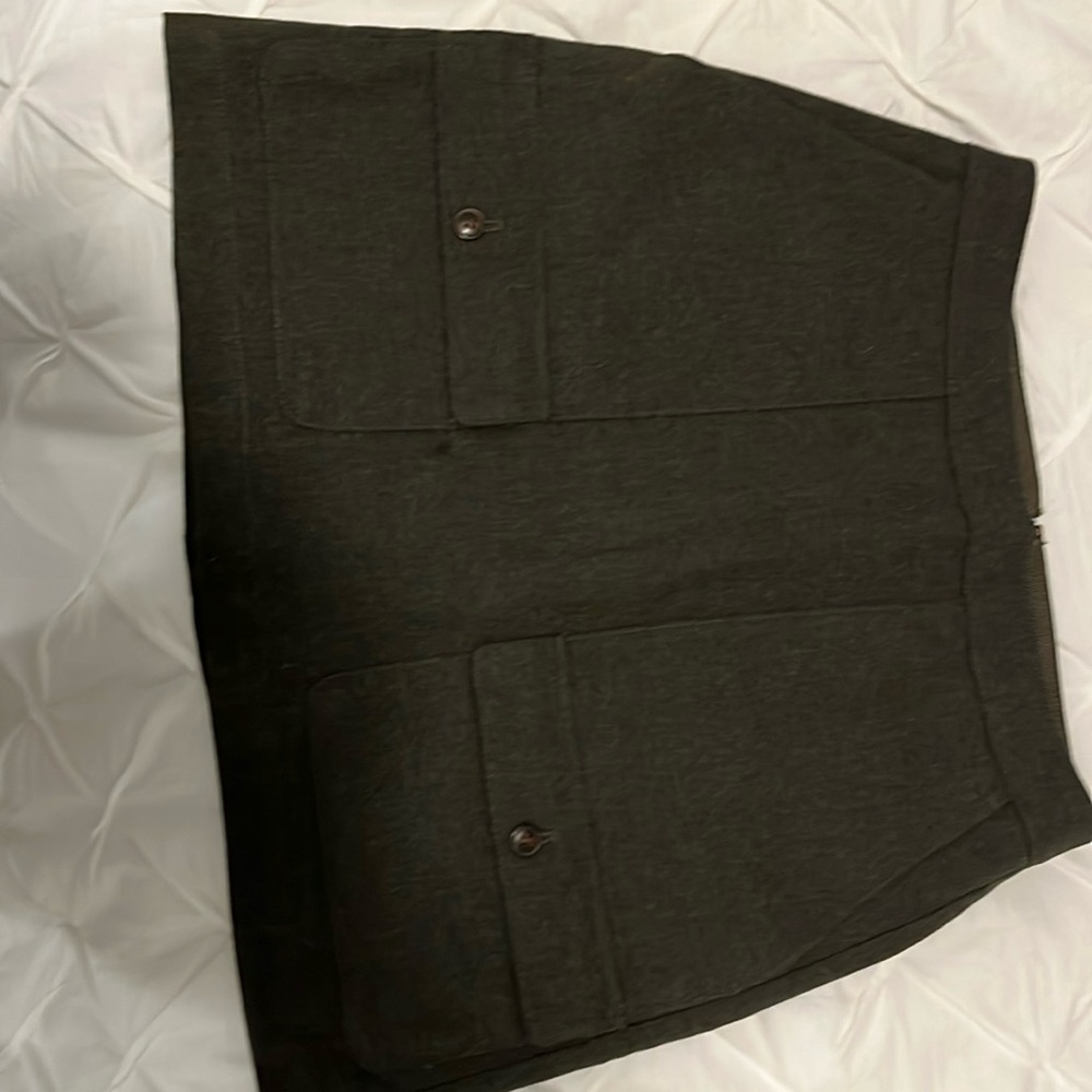 Madewell olive green lined miniskirt Size 4. Wool blend.  Never worn!